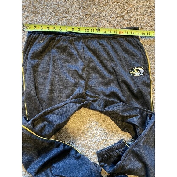 Mizzou Tigers Missouri Sweatpants Colosseum Men's XXL Heathered Gray Drawstring - Picture 6 of 10